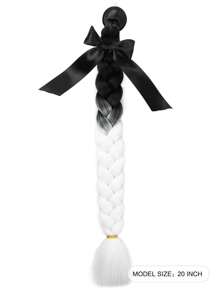 时尚风格 20 英寸 1 件蓝宝石黑色到红色黑色到蓝色黑色到白色蓝色粉色紫色黄色多色头盔辫子头盔辫子头发带可拆卸吸盘带蝴蝶结摩托车头盔马尾辫编织头发尾巴装饰多种颜色适合女性和男性派对日常和节日使用（不含头盔） - 彩色 - 查看 2