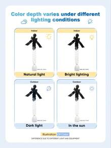 时尚风格 20 英寸 1 件蓝宝石黑色到红色黑色到蓝色黑色到白色蓝色粉色紫色黄色多色头盔辫子头盔辫子头发带可拆卸吸盘带蝴蝶结摩托车头盔马尾辫编织头发尾巴装饰多种颜色适合女性和男性派对日常和节日使用（不含头盔） - 彩色 - 查看 8