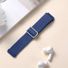 Braided Straps Compatible With Samsung Galaxy Watch 6/Watch 5/Watch 4 40mm 44mm Strap, Elastic Sport Strap Compatible With Galaxy Watch Active 2/Watch 4 Classic/Watch 6 Classic/Watch 5 Pro - Blue - View 3