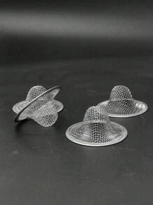 6入組/3入組不銹鋼2.1英寸圓形水槽下水道堵塞器,適用於廚房/浴室洗臉盆、浴缸和淋浴器擋髮帶,浴室地漏 - 銀色 - 查看 5