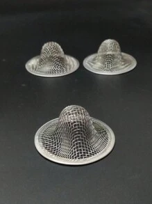 6入組/3入組不銹鋼2.1英寸圓形水槽下水道堵塞器,適用於廚房/浴室洗臉盆、浴缸和淋浴器擋髮帶,浴室地漏 - 銀色 - 查看 11