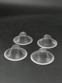 6入組/3入組不銹鋼2.1英寸圓形水槽下水道堵塞器,適用於廚房/浴室洗臉盆、浴缸和淋浴器擋髮帶,浴室地漏 - 銀色 - 查看 3