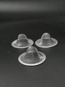 6入組/3入組不銹鋼2.1英寸圓形水槽下水道堵塞器,適用於廚房/浴室洗臉盆、浴缸和淋浴器擋髮帶,浴室地漏 - 銀色 - 查看 7