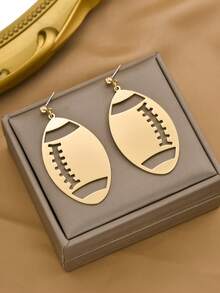 1對小批量設計運動風格與時尚個性化耳環,適合女性日常佩戴 - 金色棒球服 - 查看 7