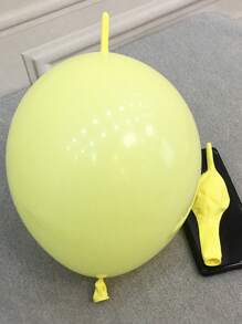 20pcs Macaron Yellow Tail Latex Balloons, Perfect For Wedding, Birthday, Valentine'S Day And Party Decoration - Yellow - View 2