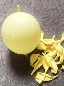 20pcs Macaron Yellow Tail Latex Balloons, Perfect For Wedding, Birthday, Valentine'S Day And Party Decoration - Yellow - View 1