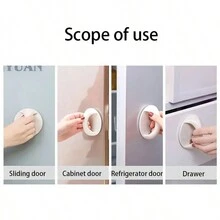 2入組自粘抽屜手柄,無需鑽孔的門把手,窗把手,衣櫃手柄,適用於玻璃推拉門,木門 - 彩色 - 查看 8