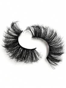 4對/包濃密捲曲毛茸茸捲翹假眼睫毛貓眼卷曲長8d捲翹假睫毛條狐眼提拉效果延伸整條眼睫毛長度及增加眼睛外角的厚度,為了美麗的化妝造型 - 黑色 - 查看 5