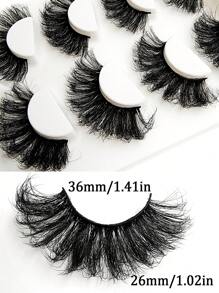 4對/包濃密捲曲毛茸茸捲翹假眼睫毛貓眼卷曲長8d捲翹假睫毛條狐眼提拉效果延伸整條眼睫毛長度及增加眼睛外角的厚度,為了美麗的化妝造型 - 黑色 - 查看 3