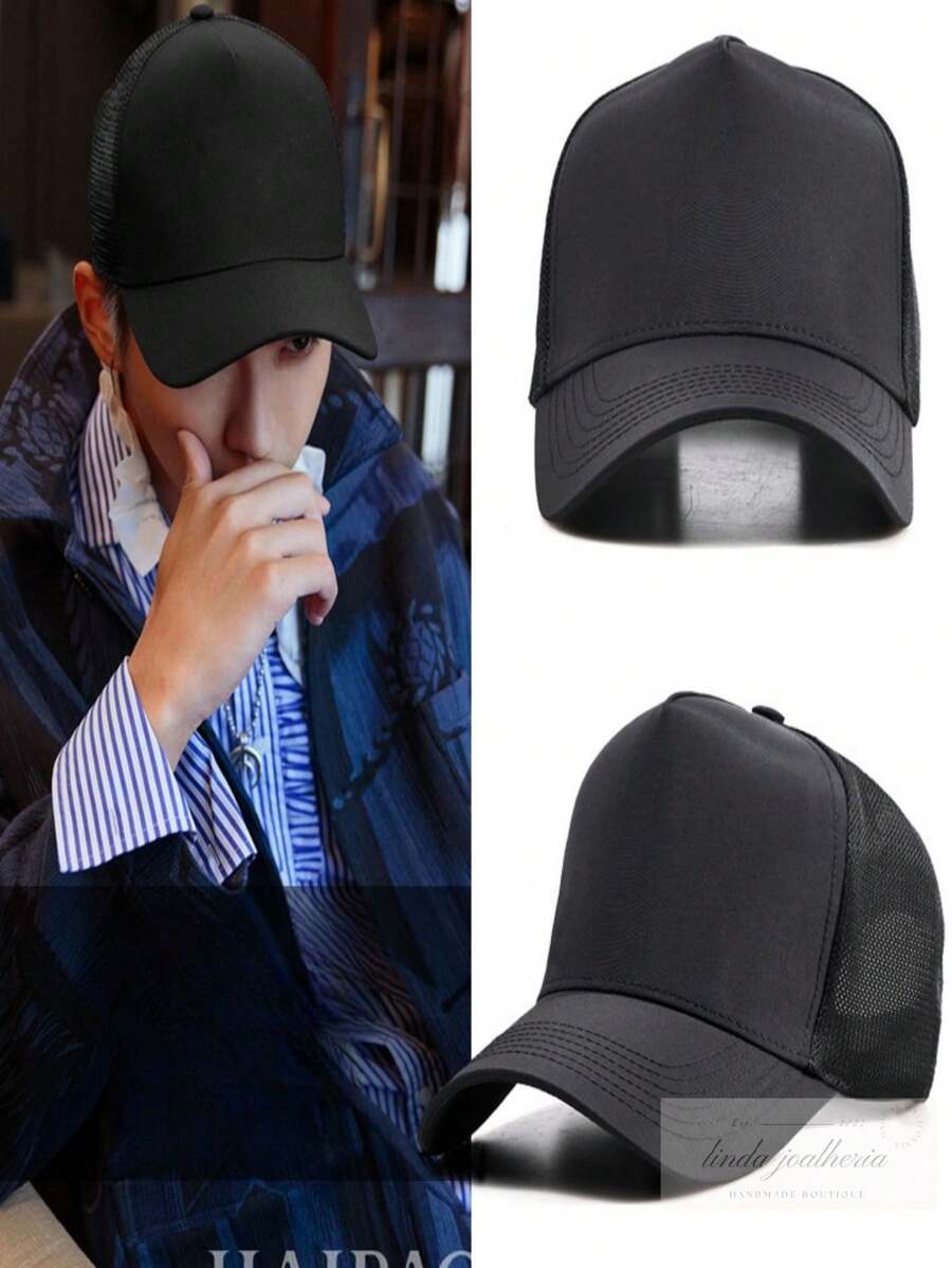 Men Baseball Cap Casual - Black - View 1