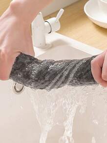 Waffle Cleaning Cloth For Cafe, Bar, Pineapple Pattern Dishcloth For Home Use, Highly Absorbent Glass Cleaning Rag - Grey - View 4