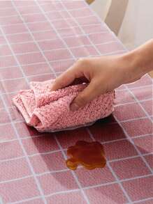 1入組peva加厚印花節日用桌布 - 粉色 - 查看 5