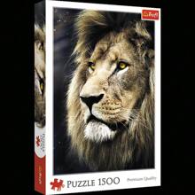 1500 Piece Jigsaw Puzzle, Lion's Portrait, Wild Animal Puzzles, Big Cat Puzzles, Adult Puzzles, Trefl 26139