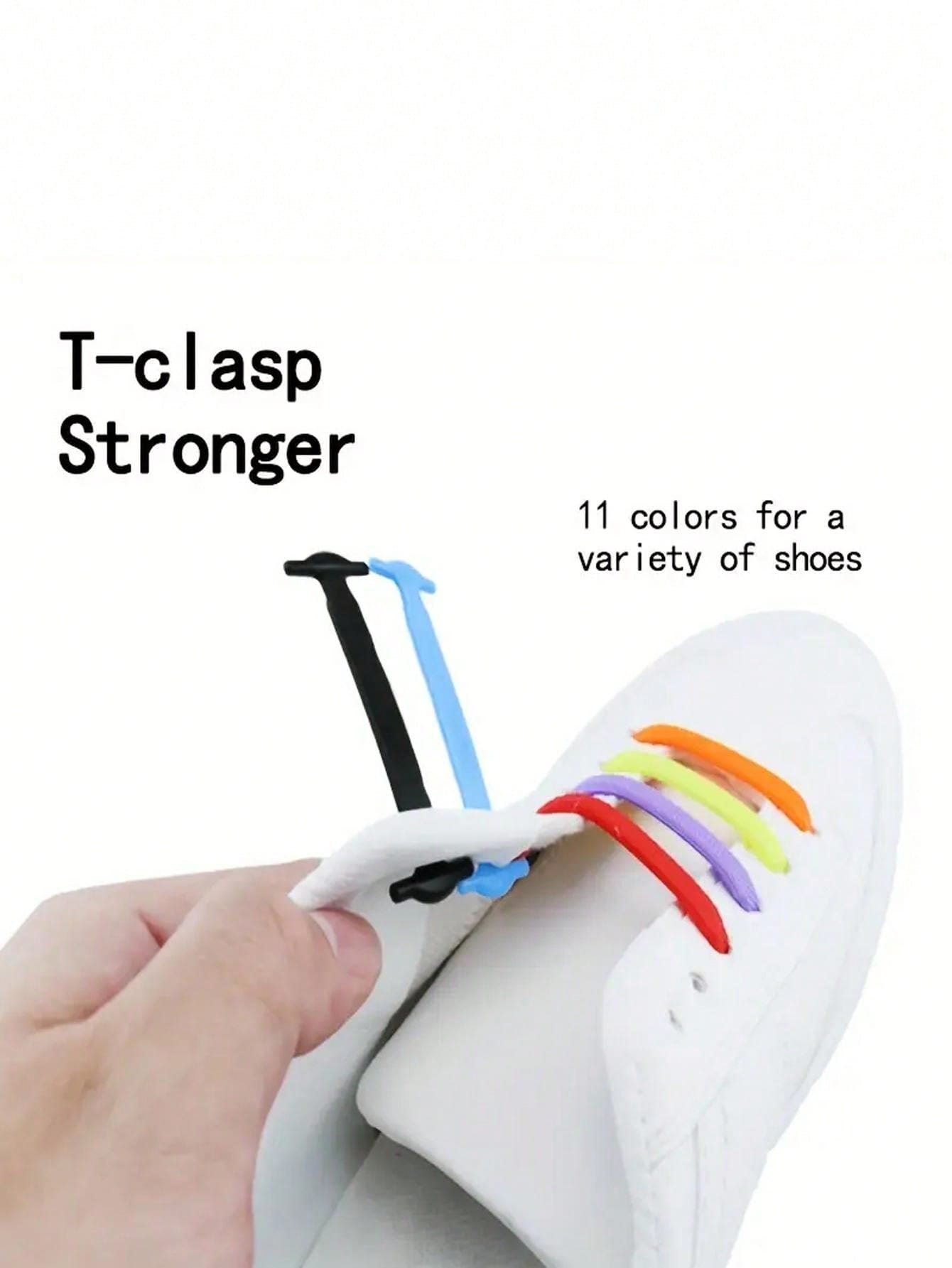 16pcs/Set SiliconFree Elastic Shoelaces For Skateboarding, Casual