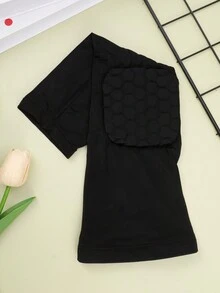 1個黑色伸出籃球臂套,具有防撞、防曬、蜂巢式肘墊,適用於戶外活動、騎自行車、跑步 - 黑色 - 查看 7