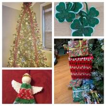 1cm寬,5m長金色洋蔥緞帶,適用於頭飾,蝴蝶結(適用於服裝、鞋子、帽子、聖誕裝飾、禮品盒、包裝、服裝、diy手工藝) - 黑色 - 查看 9