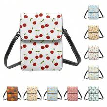 女士小型斜背包,手機套,錢包,肩袋,創意包皮革袋 - 白色 - 查看 1