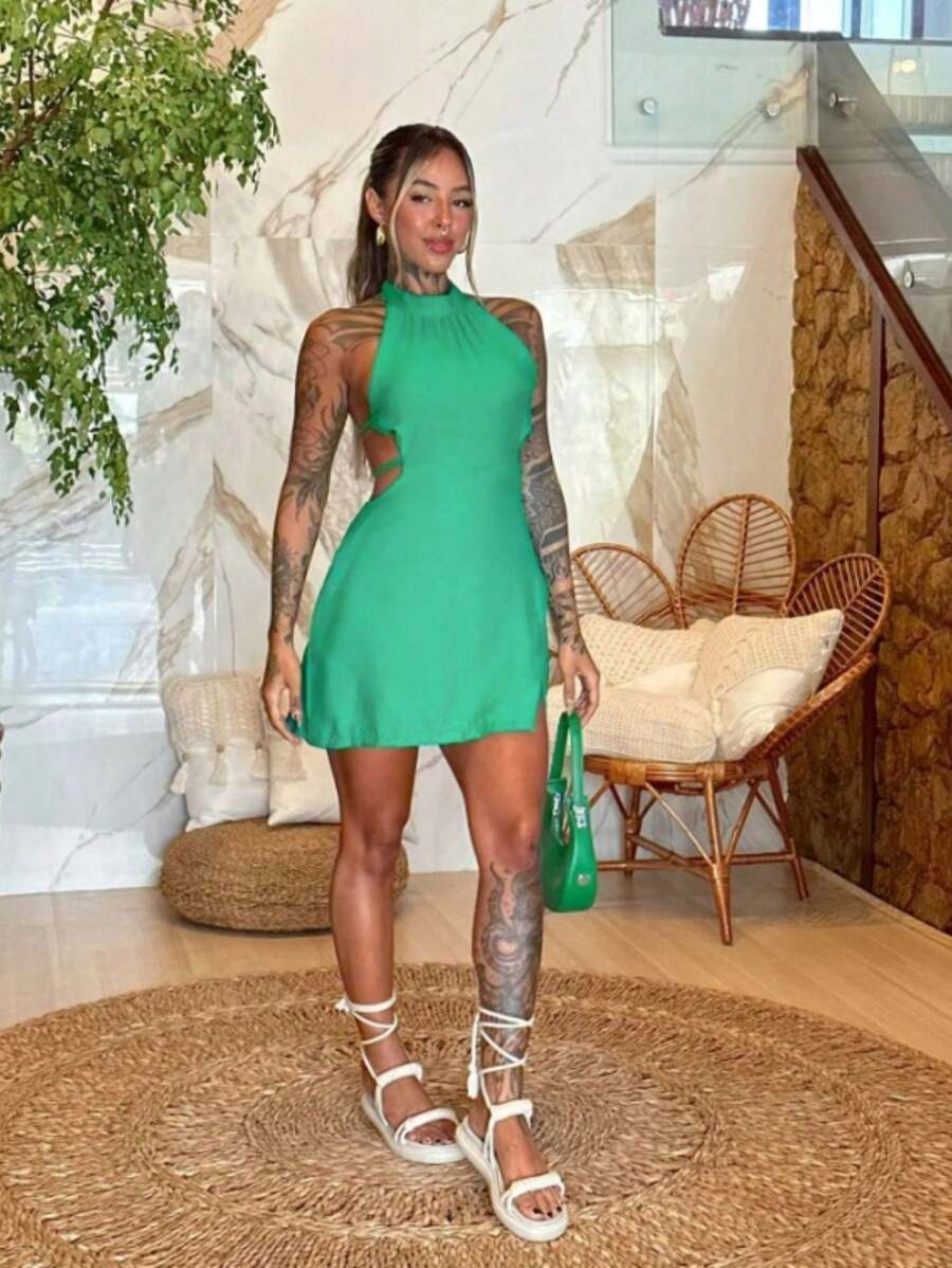 Women Jumpsuits - màu xanh lá - Xem 1