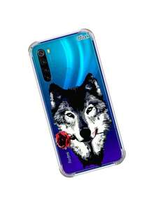 Capa Capinha Anti Shock Personalizada Modelos REDMI Note 8 (1496) Lobo Sedutor - Damasco - Visão 2