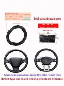 MEIKAXIU 1 Miếng Da 3D Dập nổi Nắp vô lăng ô tô Không có Bên trong Nhẫn , Thoải mái & Mềm mại , Phù hợp 14.5-15 Inch Ô tô/xe hơi Phụ kiện - Đỏ - Xem 4