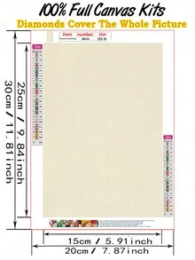 1入組鑽石畫蝴蝶和花卉圖案套件5d十字繡刺繡套件diy鑽石藝術禮品,特別適合生日和家居裝飾30x40cm/20x30cm - 彩色 - 查看 4