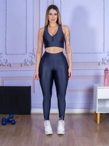 Women Sports Sets - Màu xám đen - Xem 2