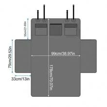 1塊黑色suv寵物汽車座椅蓋pu皮革,極簡主義白邊款式汽車後車庫懸掛袋附帶保冷袋,防水防滑寵物汽車墊,狗suv貨箱襯裡 - 黑色 - 查看 2