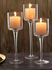 3 件/套高玻璃花瓶燭台家居裝飾婚禮用品,浪漫燭光晚餐道具,婚禮派對餐桌透明玻璃裝飾,水上漂浮蠟燭杯,適合婚禮酒店餐廳 - 彩色 - 查看 4