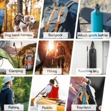 1 個 3kn 黑色 360° 可旋轉扣環夾鋁製旋轉戶外掛鉤,適用於狗繩、鑰匙圈、露營 - 黑色 - 查看 8