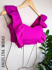 Women Tops - 紫色 - 查看 2