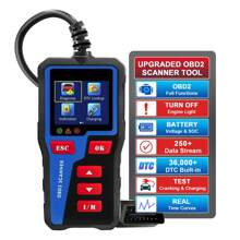 OBD2 Code Reader, OBDII EOBD Car Code Scanner Check Engine Light Fault Code Reader Cranking Charging Test CAN Diagnostic Tool For OBD2 Protocol Cars Since 1996 - Black - View 2