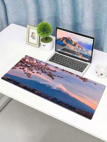 1pc Anti-Slip Game And Work Mouse Pad, 4 Sizes Available - Coral Pink - View 2