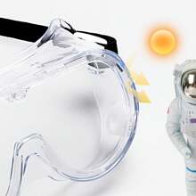 1個防塵罩安全護目鏡,防霧高清眼睛保護眼鏡,適用於運動、休閒和戶外活動 - 白色 - 查看 5