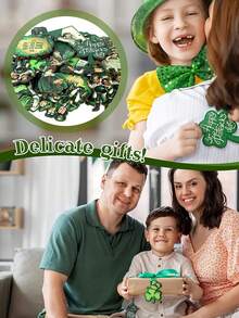 15入組聖派翠克節幸運女孩信封帽、木質吊飾套裝、繩索裝飾,適用於桌子和窗戶、家庭派對裝飾,節日配件和派對用品 - 彩色 - 查看 4