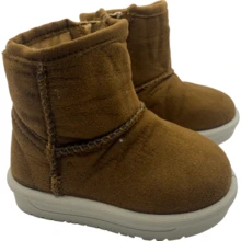 Ankle Boots For Girls Warm Winter Coffee Color - Camel - View 5