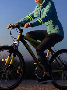 1pc Fluorescent Green Reflective Wristband / Leg Strap For Cycling / Mountain Bike / Night Running - Green - View 5