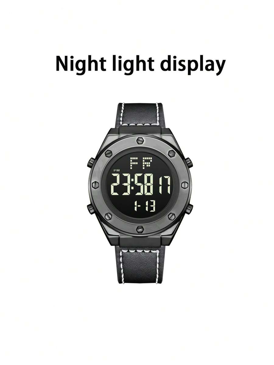 SBA0 Reloj De Pulsera Electrónico Multifuncional Con Estilo - Negro - Ver 1
