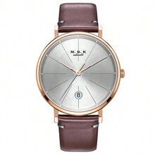M.B.K 原創時尚簡約男士機械手錶 - 金色 - 查看 2