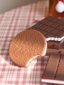 80 Sheets 1pc Biscuit Shaped Notebook, Creative And Portable Multi-Purpose Diary Notebook For Students - Bite the Cookie Note Paper - View 2