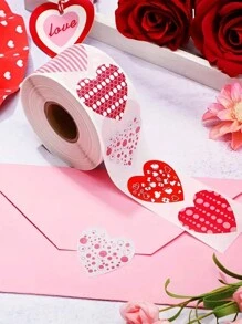心形貼紙密封標籤,可愛的文具貼紙,適用於diy手工藝品、生日、婚禮、情人節、母親節、派對、節日禮品包裝 - 彩色 - 查看 4