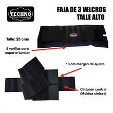 Faja Tres Velcros Chaleco Compresión Mujer Talle Alto Triple - Negro - Ver 4