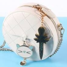 匕首裝飾性環氧樹脂鑄造模具,刀矽膠模具,鑰匙扣和樹脂鑄造珠寶 Diy 模具套裝,帶 4 個鑰匙圈和開口跳環,用於鑄造和手工製作 - 白色 - 查看 5