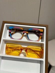 2對方形時尚女士眼鏡 - 彩色 - 查看 1