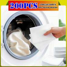 150/100/30pcs Washing Machine Laundry Color Absorber Sheet Anti-Cross Color Non-Woven Fabric Laundry Cleaning Products Proof Color - White - View 1