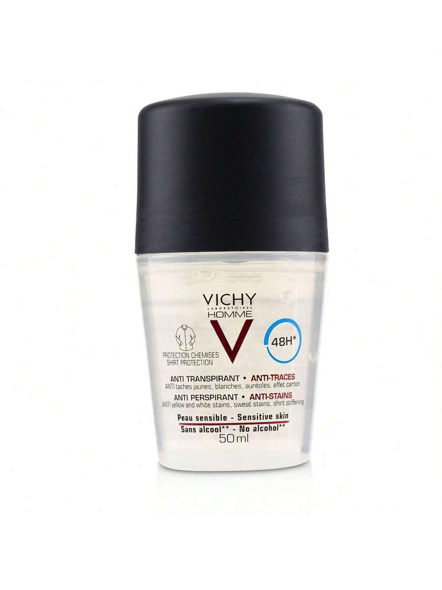 Vichy Homme 48H* Anti Perspirant & Anti-Stains (Shirt Protection) Roll-On (For Sensitive Skin) 50ml/1.69oz - trắng - Xem 1