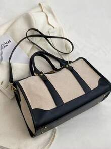 新年新情人節羊毛手提包,秋冬流行可愛甜美的小熊校園甜美女孩萬能休閒可愛小熊手提包 - 黑色 - 查看 4