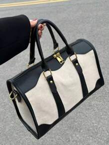 新年新情人節羊毛手提包,秋冬流行可愛甜美的小熊校園甜美女孩萬能休閒可愛小熊手提包 - 黑色 - 查看 1