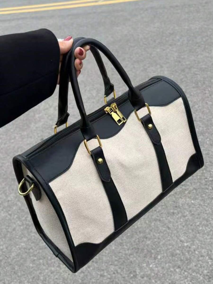 新年新情人節羊毛手提包,秋冬流行可愛甜美的小熊校園甜美女孩萬能休閒可愛小熊手提包 - 黑色 - 查看 1