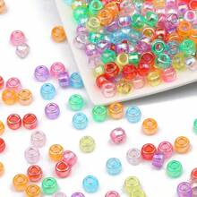 400pcs Acrylic Beads (0.6*0.9mm) Macaron Colored Horse Eye Shape Beads For Diy Bracelets & Necklaces, Jewelry Making Accessory - 400pcs - View 10