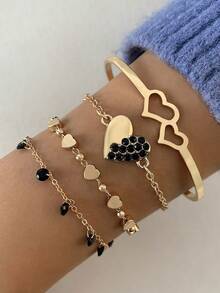 10pcs/Set Simple Style Alloy Bangle Set, Dating Gift For Women - 25877 - View 23